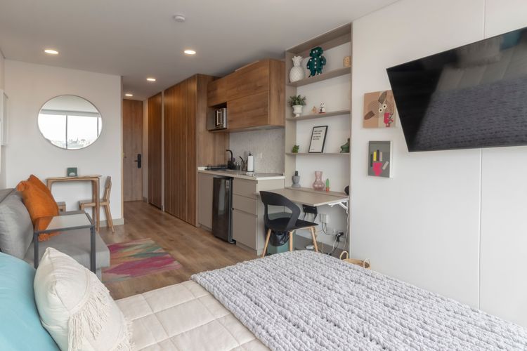 Apartamento de 1 alcoba en venta en Chico Norte, Bogotá, 26 m² · foto 10 de 20