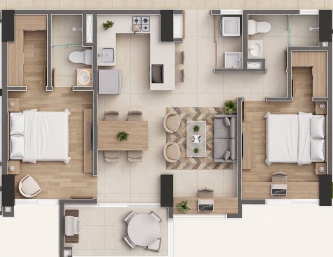 Apartamento de 2 alcobas en venta en Pan De Azucar, Sabaneta, 69 m² · foto 9 de 21