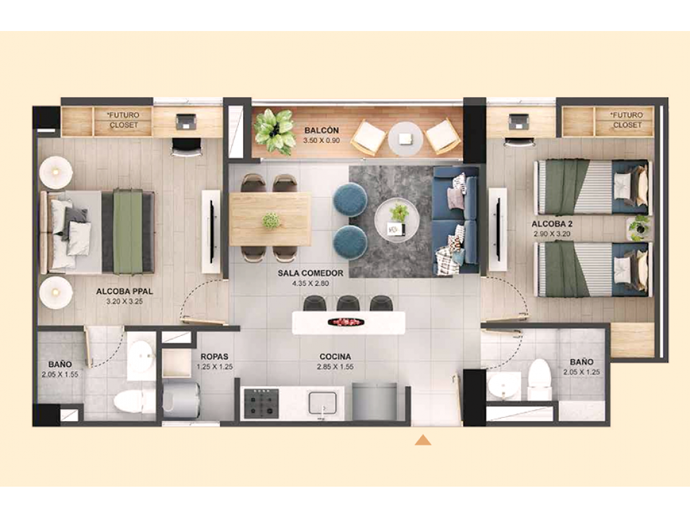 Apartamento en venta en La Aldea, La Estrella · foto 5 de 12