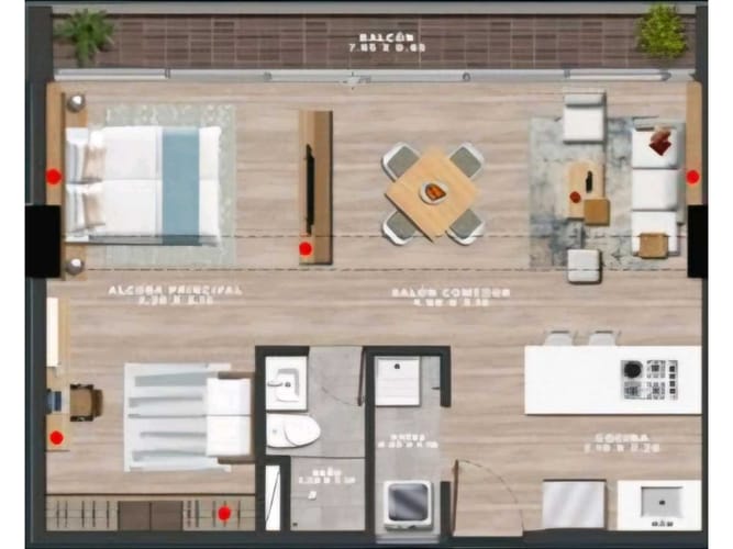 Apartamento de 1 alcoba en venta en El Retiro, 50 m² · foto 2 de 16