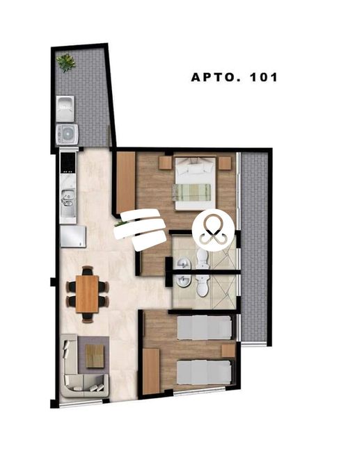 Apartamento de 2 alcobas en venta en La Concepcion, Zipaquirá, 72 m² · foto 10 de 10
