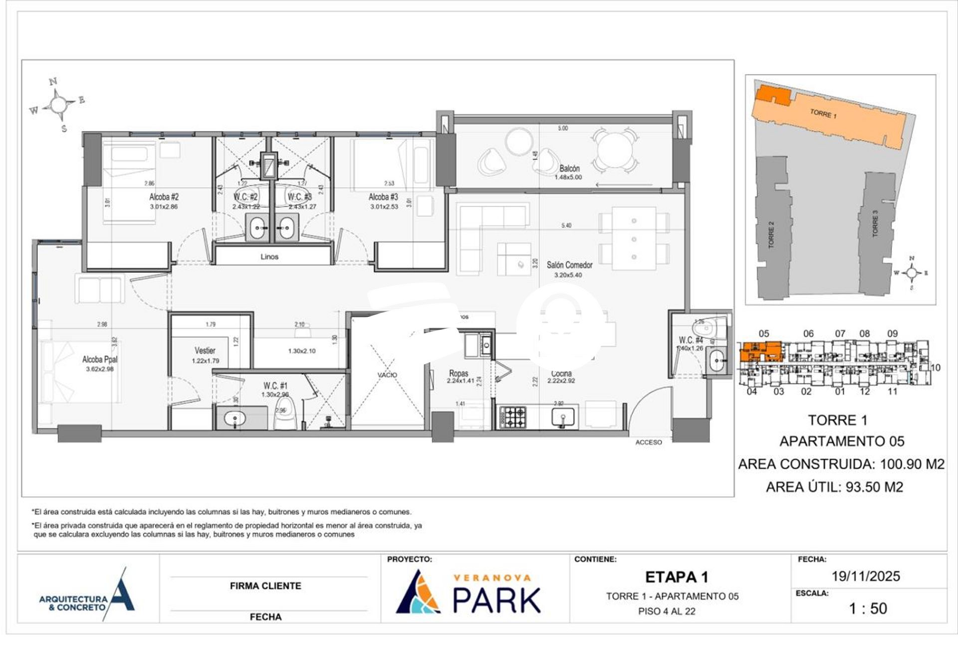 Apartamento de 3 alcobas en venta en El Poblado, Medellín, 94 m² · foto 11 de 11
