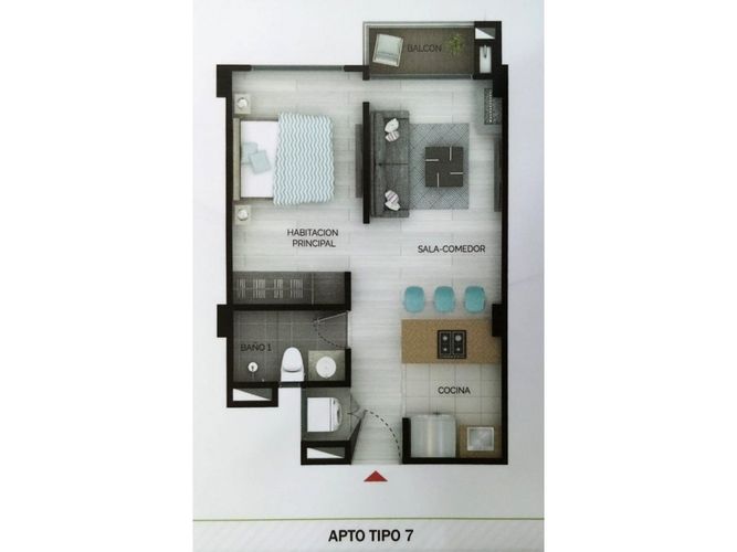 Apartaestudio en venta en Centro, La Calera, 45 m² · foto 17 de 17