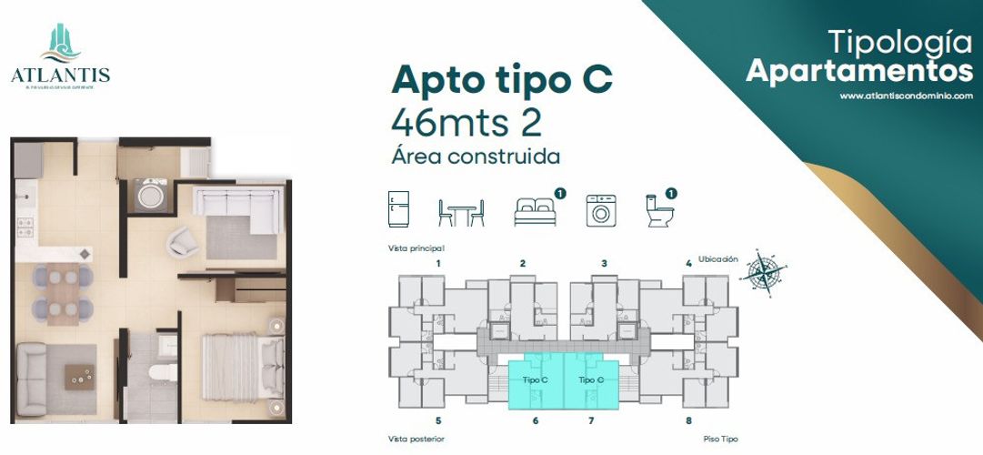 Apartamento de 3 alcobas en venta en Ciudad Venecia, Bucaramanga, 77 m² · foto 5 de 9