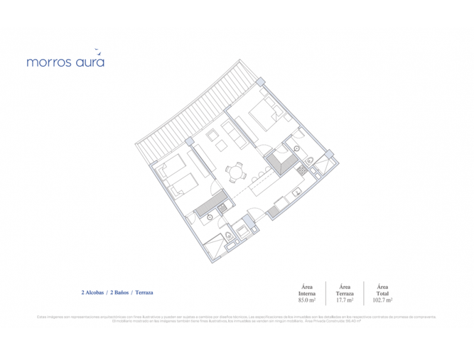 Apartamento de 2 alcobas en venta en Serena Del Mar, Cartagena, 102 m² · foto 2 de 19