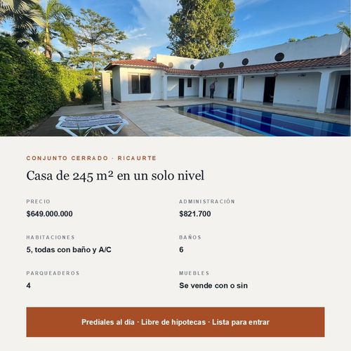 Casa de 5 alcobas en venta en Ricaurte, 245 m² · foto 4 de 20