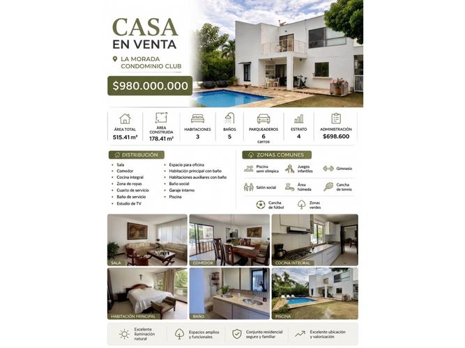 Casa de 4 alcobas en venta en La Morada, Jamundí, 179 m² · foto 17 de 17
