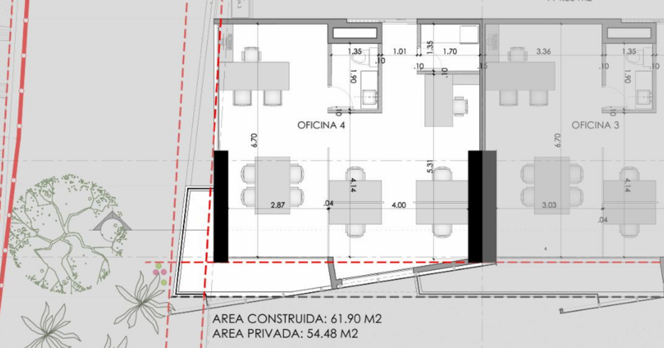 Oficina en venta en Alejandría, Medellín, 62 m² · foto 3 de 6