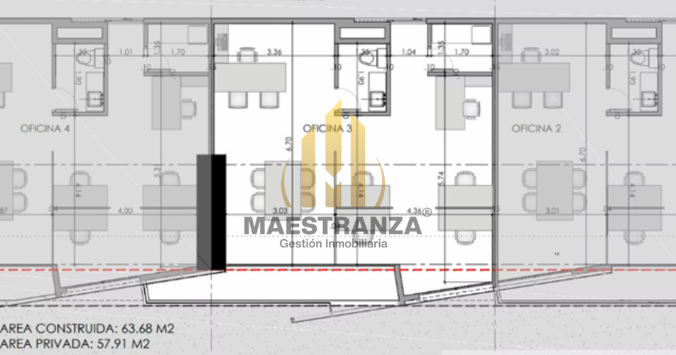 Oficina en venta en Alejandría, Medellín, 63 m² · foto 3 de 5