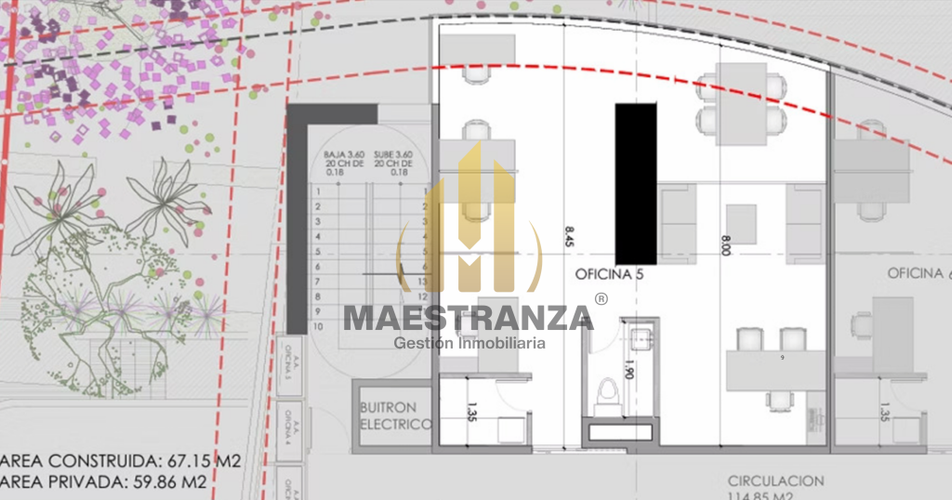 Oficina en venta en Alejandría, Medellín, 67 m² · foto 5 de 5