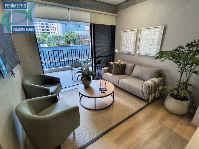Apartamento de 1 alcoba en arriendo en Ciudad Del Río, Medellín, 52 m² · foto 3 de 19