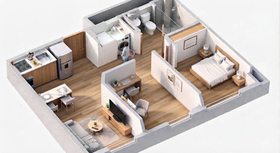 Apartamento de 1 alcoba en venta en San Jose 000050, Tunja, 23 m² · foto 2 de 3