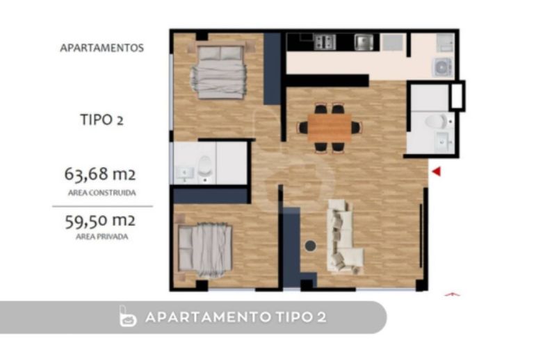 Apartamento de 3 alcobas en venta en Modelia, Bogotá, 89 m² · foto 6 de 7