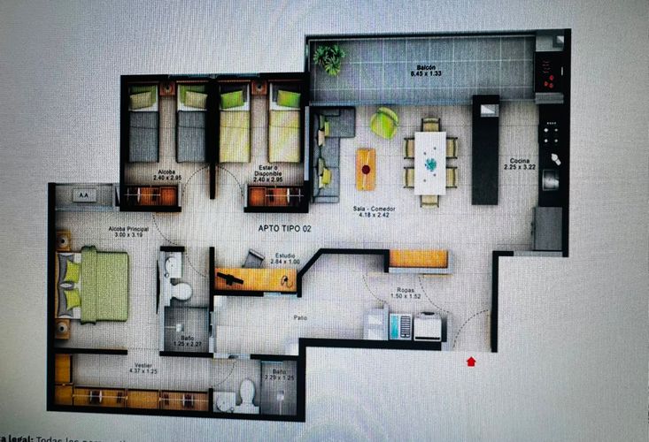 Apartamento de 3 alcobas en venta en Ciudad Melendez, Cali, 86 m² · foto 20 de 20