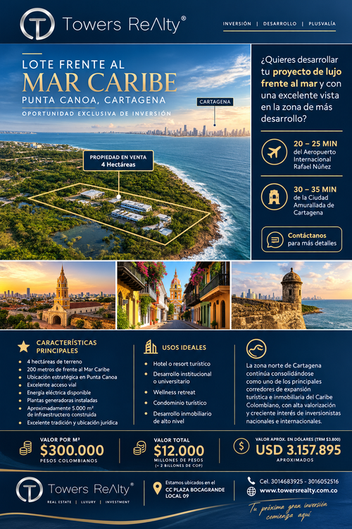 Lote en venta en Serena Del Mar, Cartagena, 40000 m² · foto 2 de 4