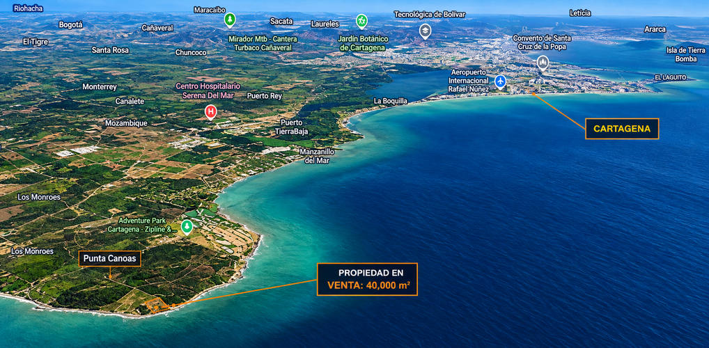 Lote en venta en Serena Del Mar, Cartagena, 40000 m² · foto 3 de 4