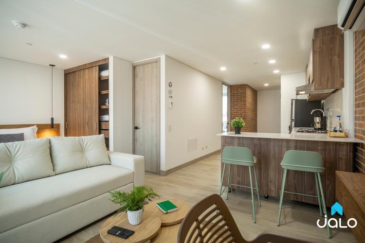 Apartamento de 1 alcoba en arriendo en Laureles, Medellín, 49 m² · foto 10 de 17