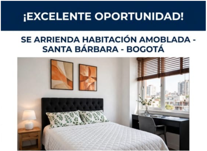 Habitación en arriendo cerca de la Universidad ECOTET (Bogotá)