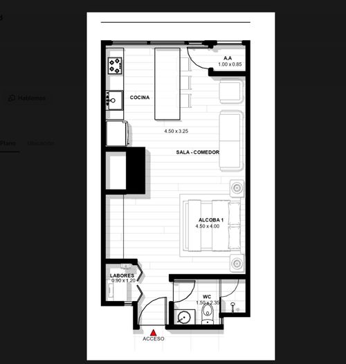 Apartaestudio en venta en Altos Del Prado, Barranquilla, 42 m² · foto 9 de 11