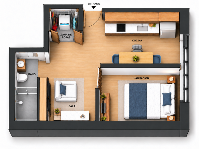 Apartaestudio en venta en Santa Barbara, Bogotá, 30 m² · foto 2 de 20