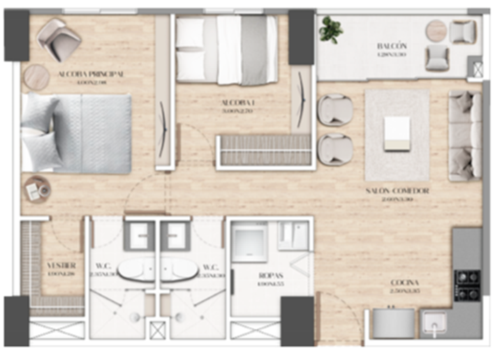 Apartamento en venta en Las Vegas, Envigado · foto 9 de 12