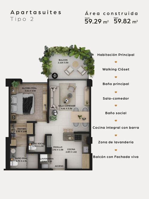 Apartaestudio en venta en Vía El Caimo, Armenia, 59 m² · foto 16 de 23