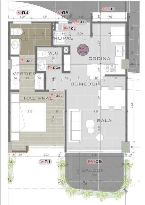 Apartaestudio en venta en Vía El Caimo, Armenia, 59 m² · foto 15 de 23