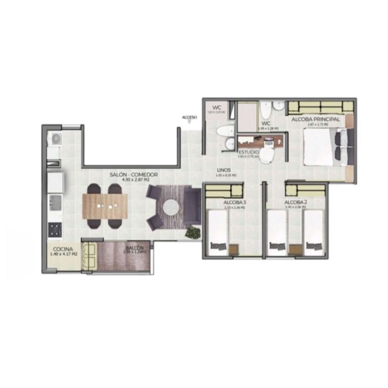 Apartamento en venta en La Cuenca, Envigado · foto 7 de 8