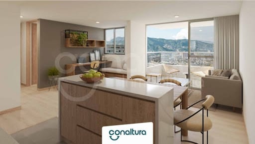 Apartamento de 2 alcobas en venta en Las Flores, Sabaneta, 69 m² · foto 2 de 12