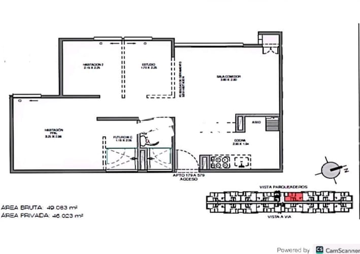 Apartamento de 1 alcoba en venta en San Nicolas, La Ceja, 49 m² · foto 13 de 13