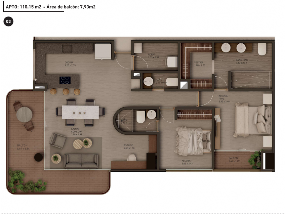 Apartamento en venta en Lalinde, Medellín · foto 13 de 13