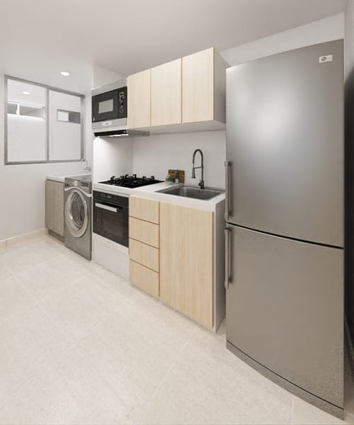 Apartamento de 3 alcobas en venta en Los Cusules, Soledad, 51 m² · foto 4 de 9