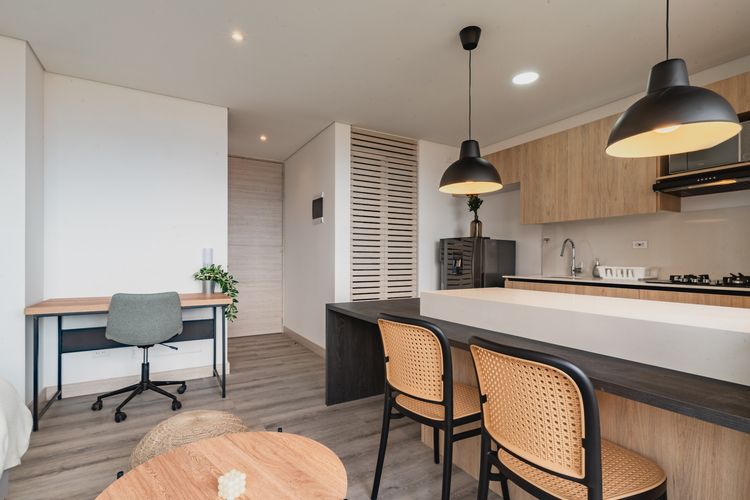 Apartamento de 1 alcoba en arriendo en Los Balsos, Medellín, 45 m² · foto 4 de 9