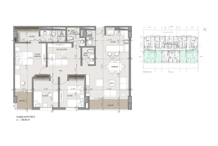 Apartamento de 3 alcobas en venta en Chicó Reservado, Bogotá, 130 m² · foto 4 de 8