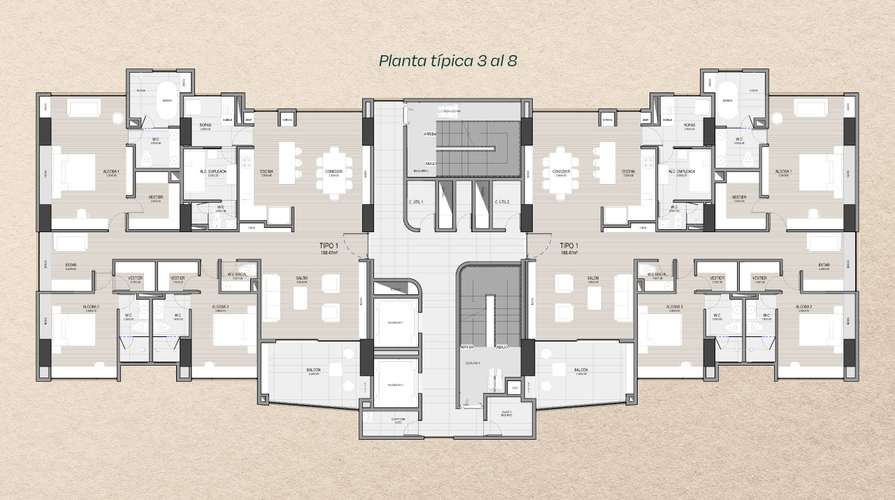 Apartamento de 3 alcobas en venta en Altos Del Poblado, Medellín, 181 m² · foto 12 de 18