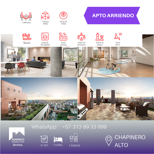 Apartamento de 1 alcoba en arriendo en Chapinero Alto, Bogotá, 30 m² · foto 13 de 20