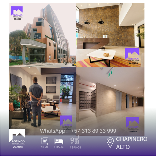Apartamento de 1 alcoba en arriendo en Chapinero Alto, Bogotá, 30 m² · foto 19 de 20