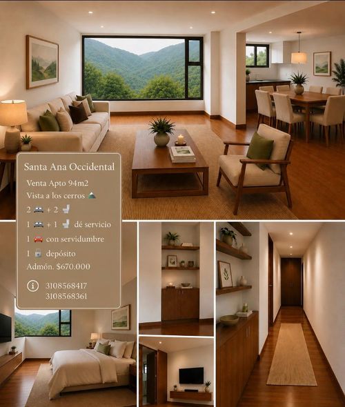 Apartamento de 3 alcobas en venta en Santa Ana Oriental, Bogotá, 93 m² · foto 5 de 6