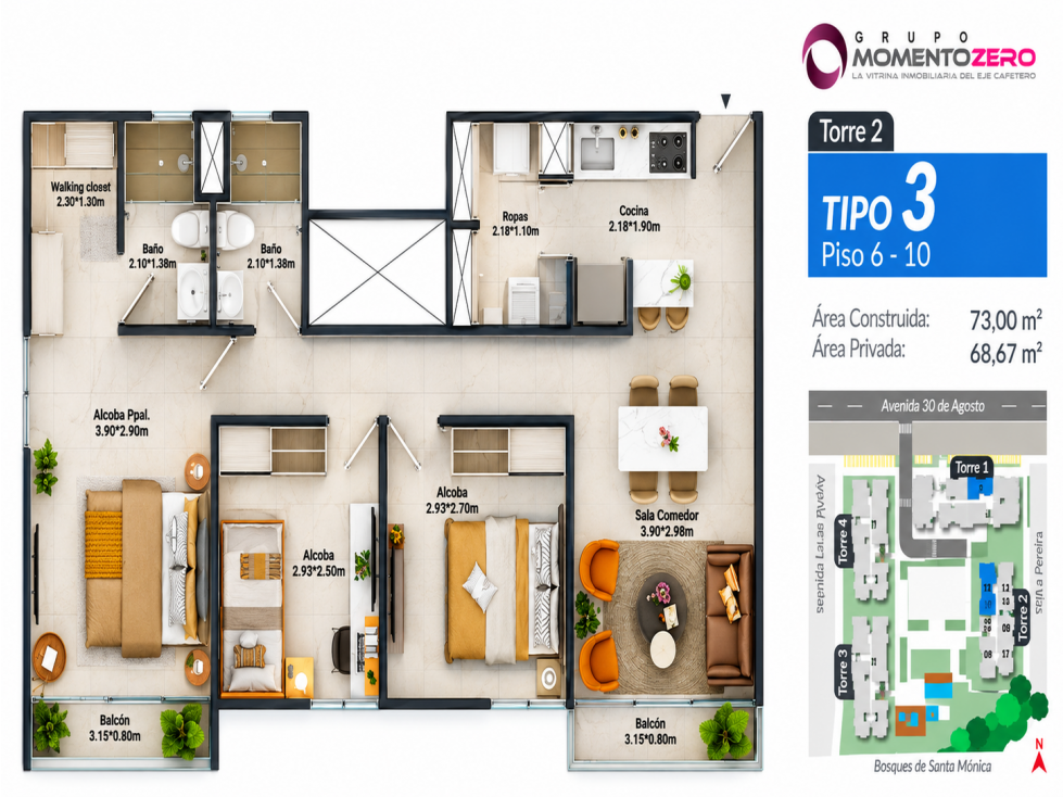 Apartamento en venta en Avenida 30 De Agosto, Pereira · foto 20 de 24