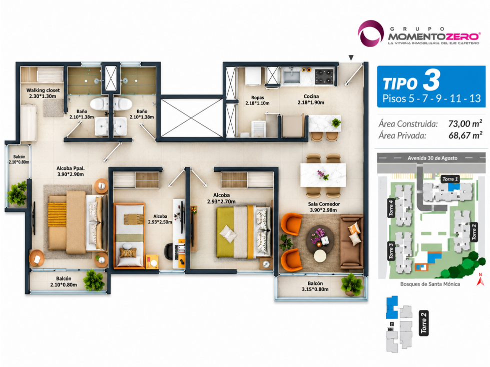 Apartamento en venta en Avenida 30 De Agosto, Pereira · foto 21 de 24