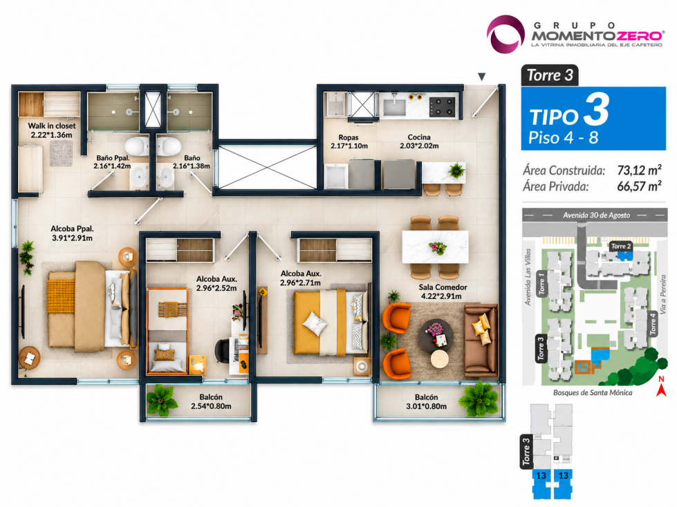 Apartamento en venta en Avenida 30 De Agosto, Pereira · foto 23 de 24