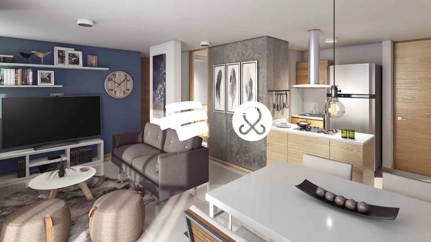 Apartamento de 2 alcobas en venta en Las Lomitas, Sabaneta, 49 m² · foto 2 de 16
