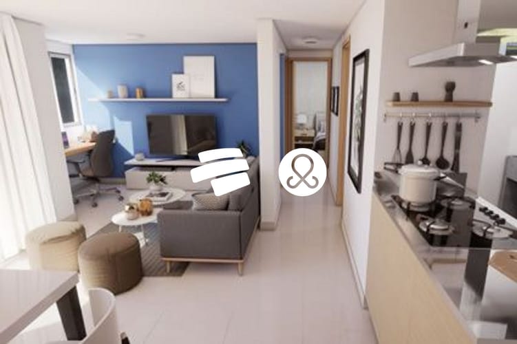 Apartamento de 2 alcobas en venta en Las Lomitas, Sabaneta, 49 m² · foto 3 de 16