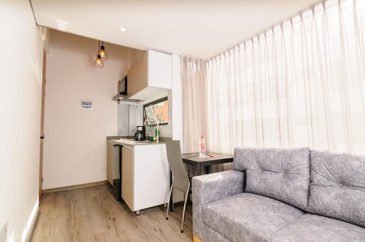 Apartaestudio en venta en Chico Norte, Bogotá, 27 m² · foto 5 de 9