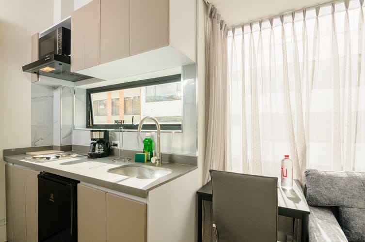 Apartaestudio en venta en Chico Norte, Bogotá, 27 m² · foto 6 de 9