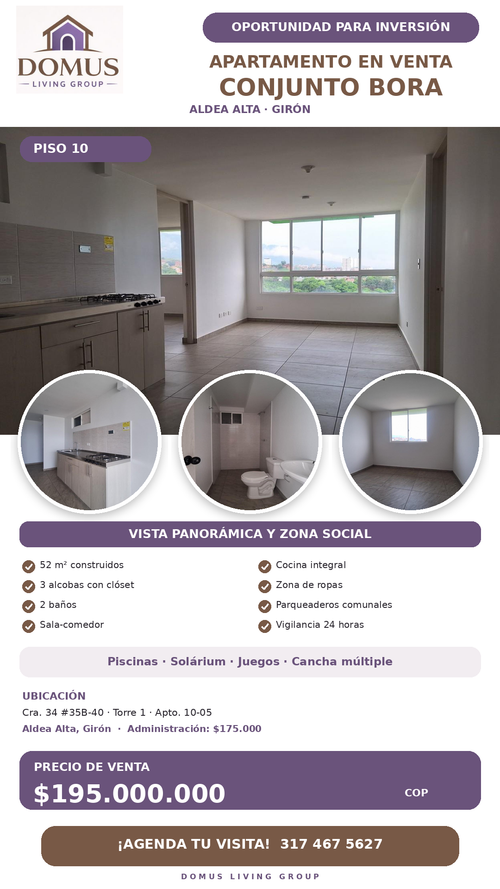 Apartamento de 3 alcobas en venta en Quintas Del Llanito, Girón, 52 m² · foto 22 de 22