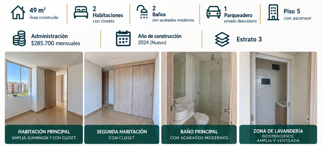 Apartamento en venta en Fredonia, Chía · foto 2 de 12