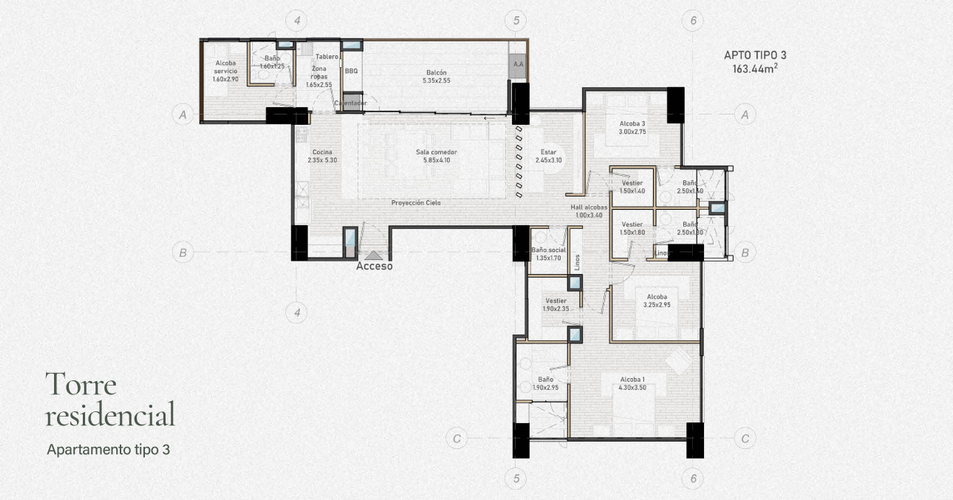 Apartamento de 2 alcobas en venta en El Poblado, Medellín, 98 m² · foto 19 de 24