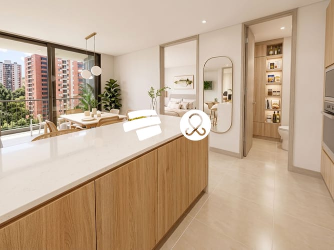 Apartamento de 2 alcobas en venta en El Poblado, Medellín, 67 m² · foto 3 de 10