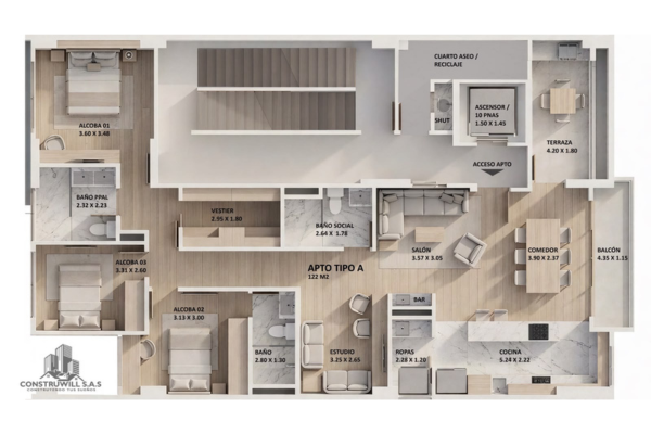 Apartamento en venta en Belén, Medellín · foto 6 de 6